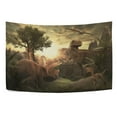 thumbnail image 4 of MYPOP Giant Dinosaur 3D Tapestry Wall Hanging Decoration Home Decor Living Room Dorm 60x51 inches, 4 of 4
