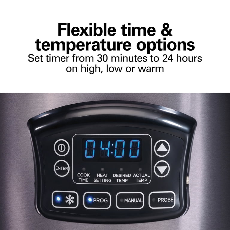 Hamilton Beach 6 Qt. Programmable Defrost Slow Cooker with Temp