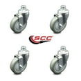 thumbnail image 2 of 4 Inch Thermoplastic Wheel with ¾ Inch NPT Pipe Thread Stem Swivel Caster Set 4, 2 of 2