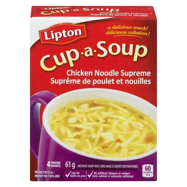 Lipton CupaSoup Chicken Noodle Supreme Soup Mix, Pack of 4, 61 g