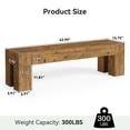 thumbnail image 2 of Tribesigns Solid Wood Bench, 63" Rustic Extra Long Heavy Duty Entryway Bench with Sturdy Frame for Dining Room, Entryway, 2 of 8