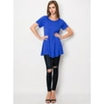 thumbnail image 6 of Made by Johnny Women's Tunic Top Casual T Shirt for Leggings S-5XL Plus Size M ROYAL_BRITE, 6 of 6