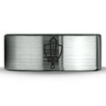 thumbnail image 2 of Tungsten Gaming Gamer Zelda Legend Sword Shield Band Ring 8mm Men Women Comfort Fit Brushed Gray Flat Cut Black Polished, 2 of 4