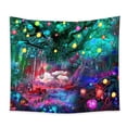 thumbnail image 1 of Tapiz fluorescente de pared con forma de árbol de la vida, 150 x 150 cm, microtela, 1 of 1