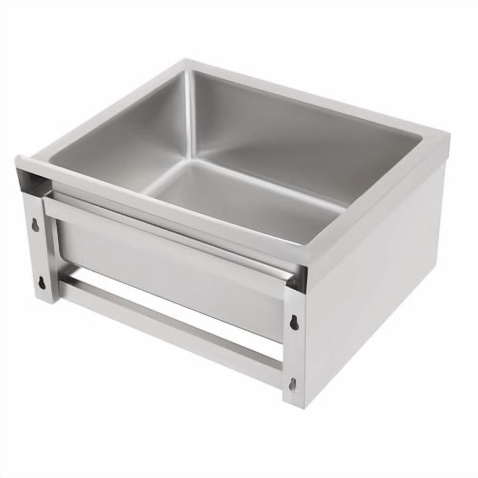 Commercial Mop Sink, 22" X 19" X 12" 304 Stainless Steel Wall-mounted Utility Sink with Drain Basket, Single Bowl Mop Sinks for Home, Restaurant, Hotel, Bar, Cafe, Kitchen, Laundry Room Etc