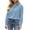 Blue, variant on Tqcoqu Women's Collared Long Sleeve Solid Blouse Loose Casual Shirt with Heart Decorative Buttons