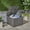 Grey, variant on Rattan Storage Bench with Lid for Outdoor Patio, 33.5x33.5x24.5 Inch Grey Wicker Storage Box for Garden and Deck