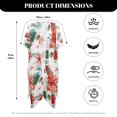thumbnail image 6 of HELLHERO Mexican Tropical Floral Kimono Swimsuit Cover Up - Lightweight Breathable Beach Cardigan for Women's Summer Vacation & Pool Party, 6 of 6