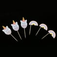 thumbnail image 1 of 12 Piezas Set Cartoon Unicorn Cupcake Picks Rainbow Cake Topper Cake Decoration Soledad Cupcake Unicorn Picks Decor, 1 of 8