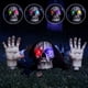 thumbnail image 4 of Estacas de esqueleto brillantes para decoración de Halloween, cabeza de mano de calavera de Zombie aterrador para jardín al aire libre, césped, patio, decoración de Casa Encantada, 4 of 4