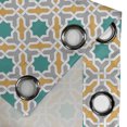 thumbnail image 4 of Ambesonne Teal Grommet Curtain, Oriental Eastern Design, 50" x 96", Mustard Teal and Grey, 4 of 6