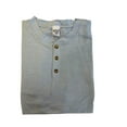 thumbnail image 2 of Men's Short Sleeve Regular Fit Causal Henley Cotton T-Shirt Lightweight Blue, Medium, 2 of 2