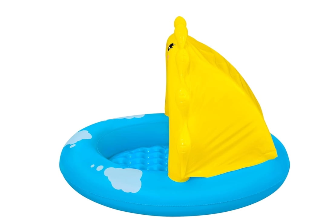 Sunny Days Inflatable Kiddie Pool with Sunshade 40x38x28 Inches