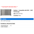 thumbnail image 2 of Radiator - Compatible with 2001 - 2007 Ford Escape 2002 2003 2004 2005 2006, 2 of 2