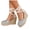 Silver, variant on Women's Espadrille Platform Wedge Sandals Closed Toe Floral Crochet Ankle Strap Lace Up Summer Dress Shoes White Size 7