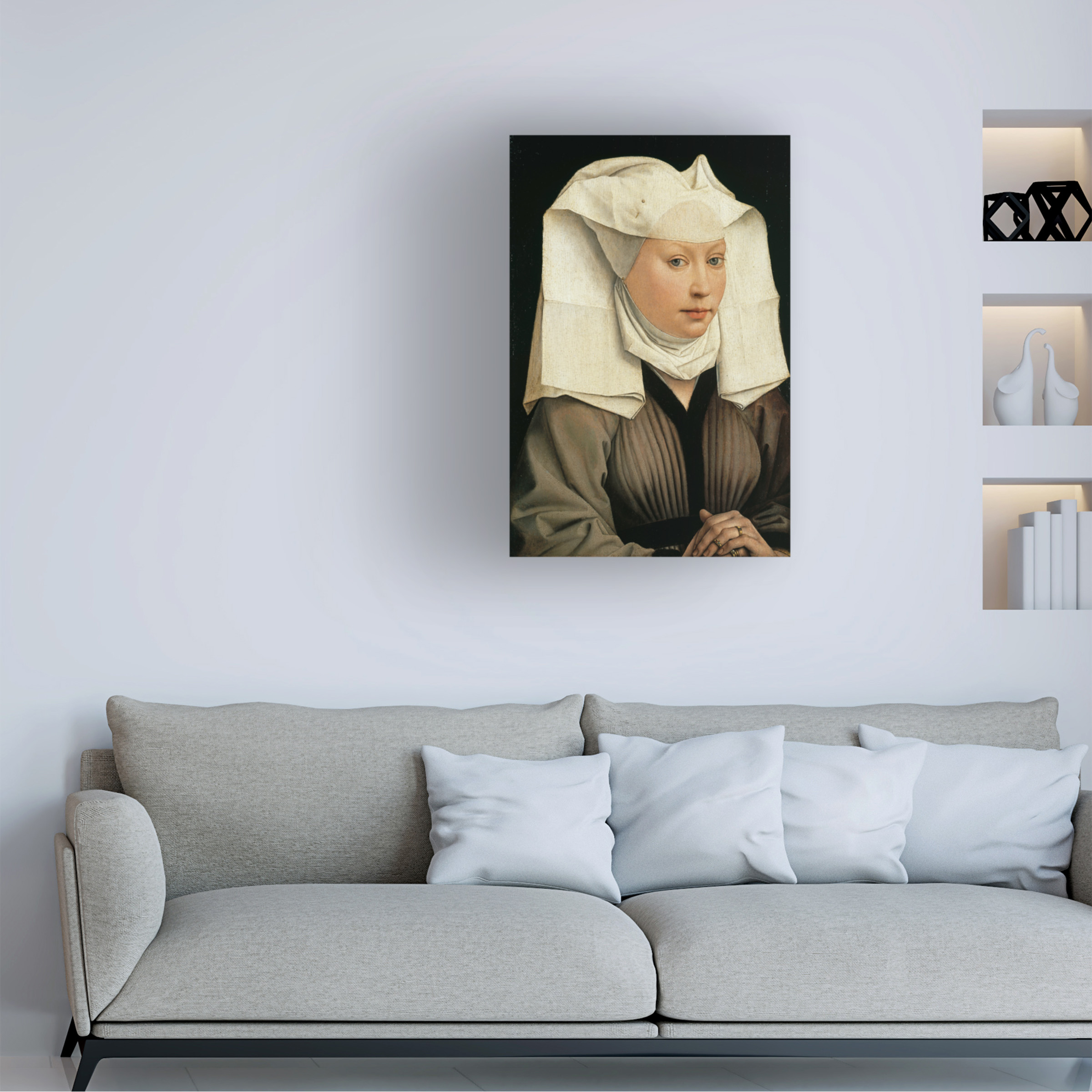 Rogier van der Weyden 'Woman With a Winged Bonnet' Canvas Art