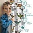 thumbnail image 3 of Blackout Kids Curtains,White Cartoon Cretaceous Dinosaurs Pattern Childrens Insulated Curtains Set Of 2,Bedroom Essentials,Toddler Room Decor 52"x84", 3 of 5