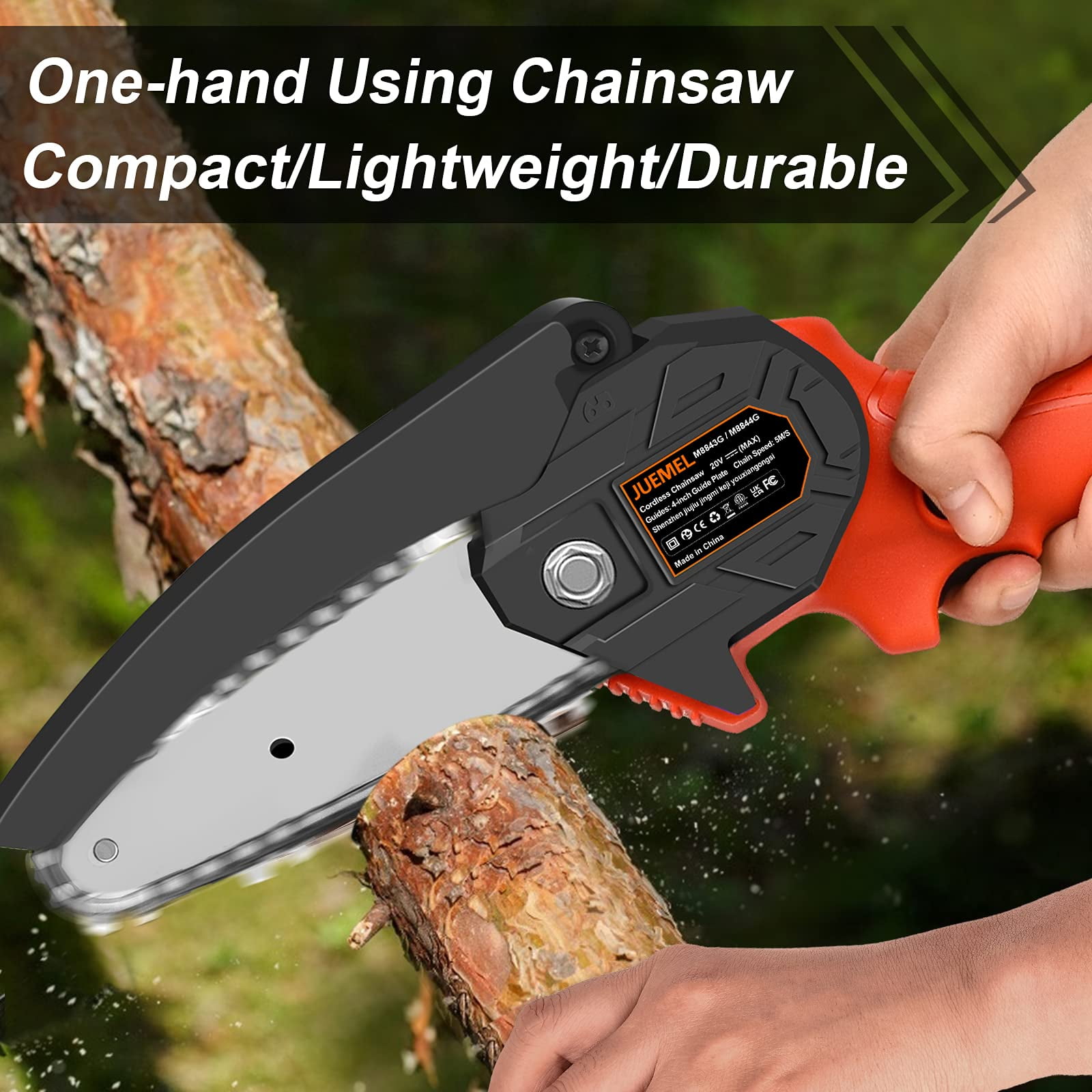 Handheld Chain Saw, Rechargeable 100V‑240V Mini Chainsaw Wear