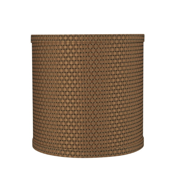 Aspen Creative 31233 Transitional Drum (Cylinder) Shape Spider Construction Lamp Shade in Brown, 8" wide (8" x 8" x 8")