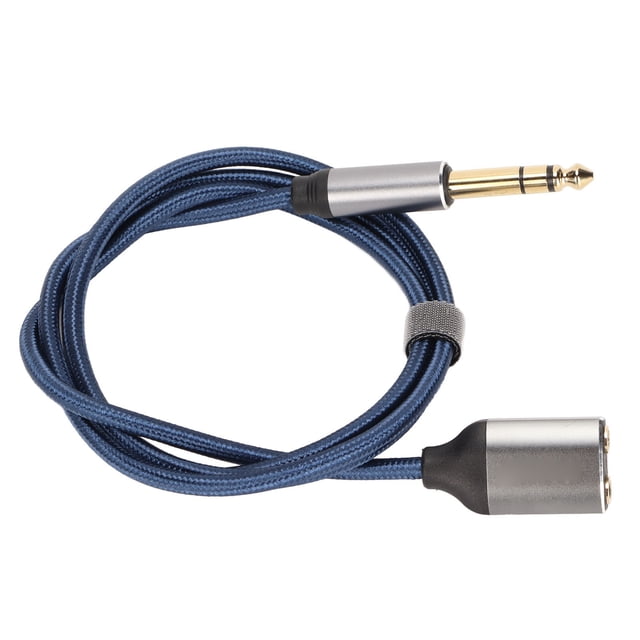Cable adaptador hembra Maleto, macho de 6,35 mm a 2 macho a 2 macho adaptador estéreo hembra dual Cable adaptador convertidor Paquete de energía Rendimiento
