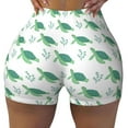 thumbnail image 2 of Uemuo Turtle Pattern Women Workout Impact Shorts Scrunch Butt Lifting Gym Shorts Seamless Booty Biker Shorts-X-Large, 2 of 8
