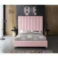 thumbnail image 5 of Meridian Furniture Via Rich Velvet Full Bed in Pink, 5 of 9