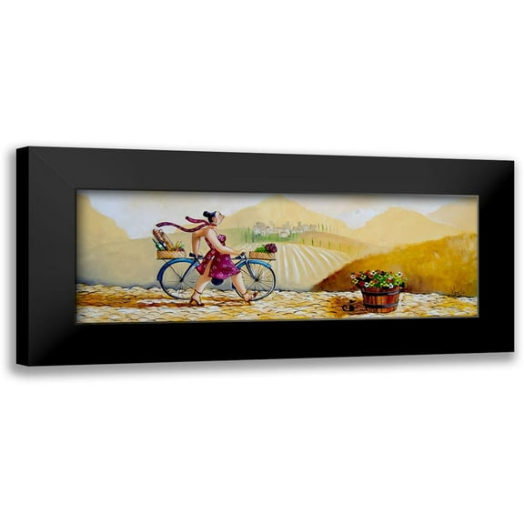 West, Ronald 14x7 Black Modern Framed Museum Art Print Titled - Shopping II