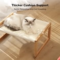 thumbnail image 4 of Cama para gatos FUKUMARU, sofá de terciopelo afelpado con funda extraíble, color blanco, 4 of 9