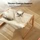 thumbnail image 4 of Cama para gatos FUKUMARU, sofá de terciopelo afelpado con funda extraíble, color blanco, 4 of 9