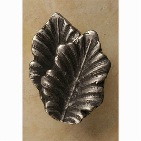 Fancy Double Leaf Knob - Fancy double oak leaf knob (Set of 10) (Antique Bronze)