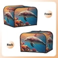 thumbnail image 2 of KLL Underwater Plant Dolphin Print 4 Slice Toaster Dust Covers Kitchen Small Appliance Cover with 2 Pockets,Can hold Jam Spreader Knife & Toaster Tongs (12.4 x 10.6 x 8.2), 2 of 6