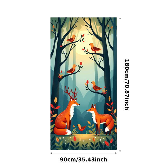 Forest Themed Animal Patterned Backdrop Banner Party Decorations Background for Children Parties Family Gatherings Photography Props Outdoor Events Festival Celebrations