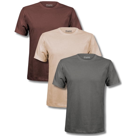 Pack de 3 camisetas Kingsted camufladas talla grande, mezcla de algodón