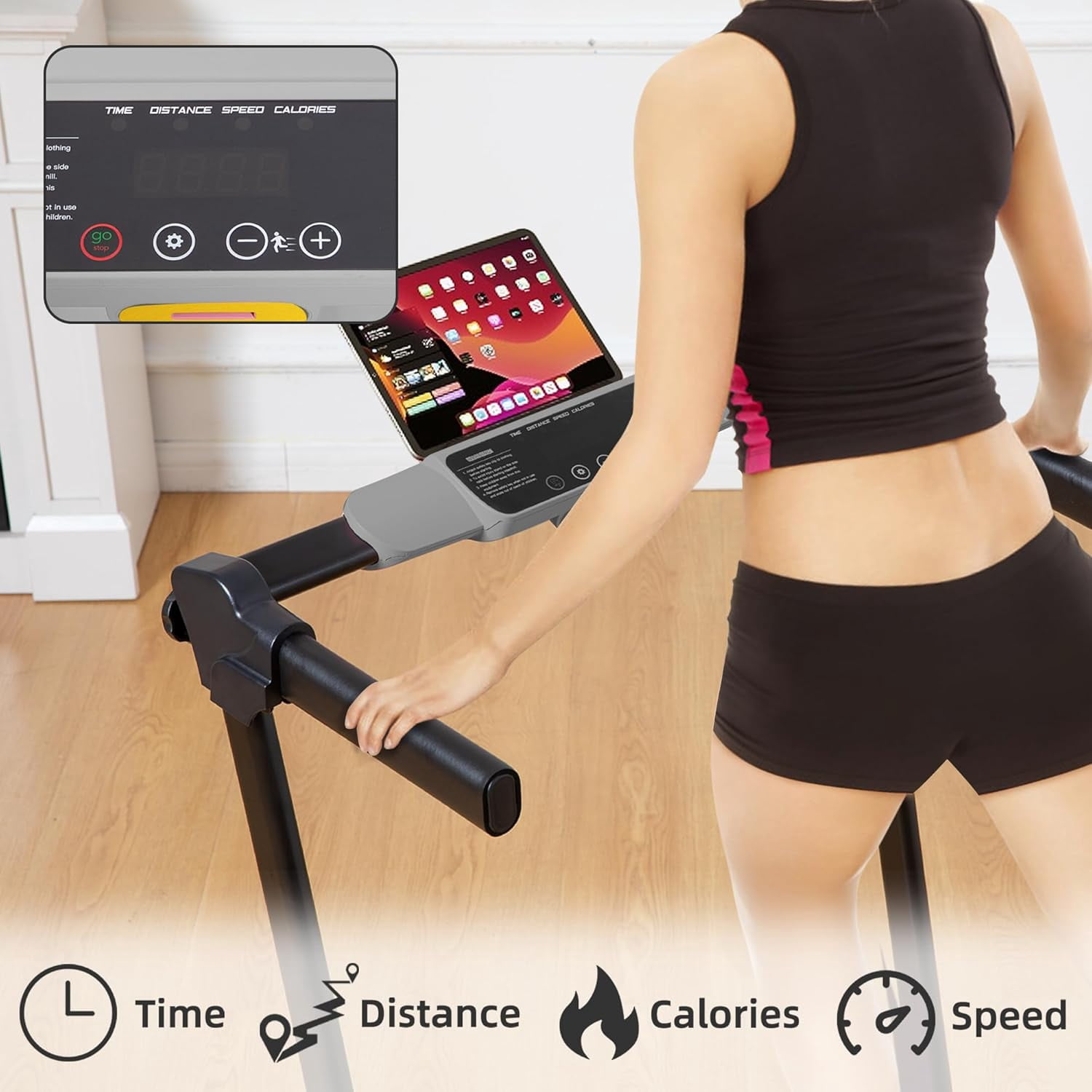 Ambifirner Walking Pad 300lb, 46*20 Walking Area 2.5HP Under Desk Treadmill for Home Office with Remote Control