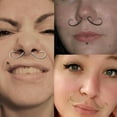 thumbnail image 5 of QQTDFG 14g/16g Stainless Steel Mustache Nose Ring Curved Nose Septum Piercing Jewelry-Black-14g (1.6 mm), 5 of 9