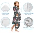 thumbnail image 7 of Gray Christmas Snowman Pattern Hooded Bath Towel，60"x35" for Ages 3 To 12 Kids, Quick Dry Lightweight Soft Microfiber Hood Beach Towel Cover Up for Kids, 7 of 7