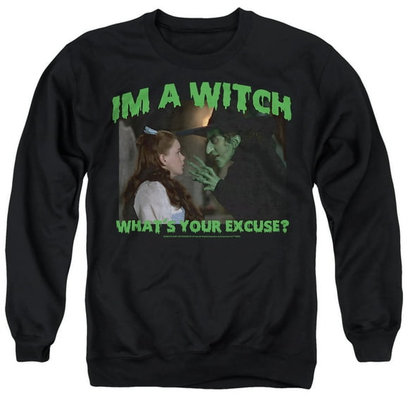 The Wizard of Oz What's Your Excuse Unisex Adult Crewneck Sweatshirt, Black, Small