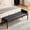 Black, variant on Arouseden 66" Black Faux Leather End of Bed Bench with Headrest & Rubberwood Finish Legs,King Size Upholstered Window Bench, Tufted Bench for Living Room