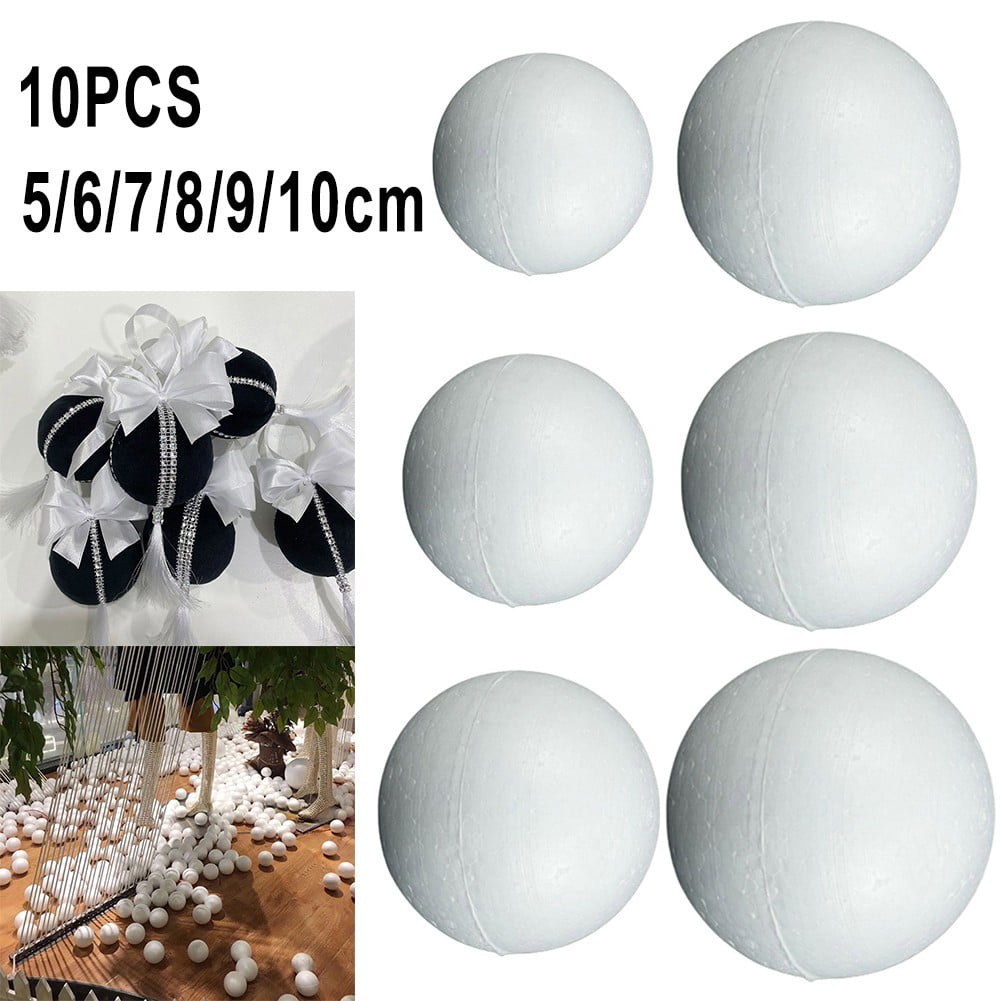 10pcs Wedding Decoration Modeling Craft Solid Polystyrene Foam Balls Round Spheres DIY Stuff Solid 2-10cm
