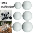 thumbnail image 3 of MYG Party 10pcs Solid Foam Ball Polystyrene Balls Round Tree White 50mm-100mm, 3 of 5