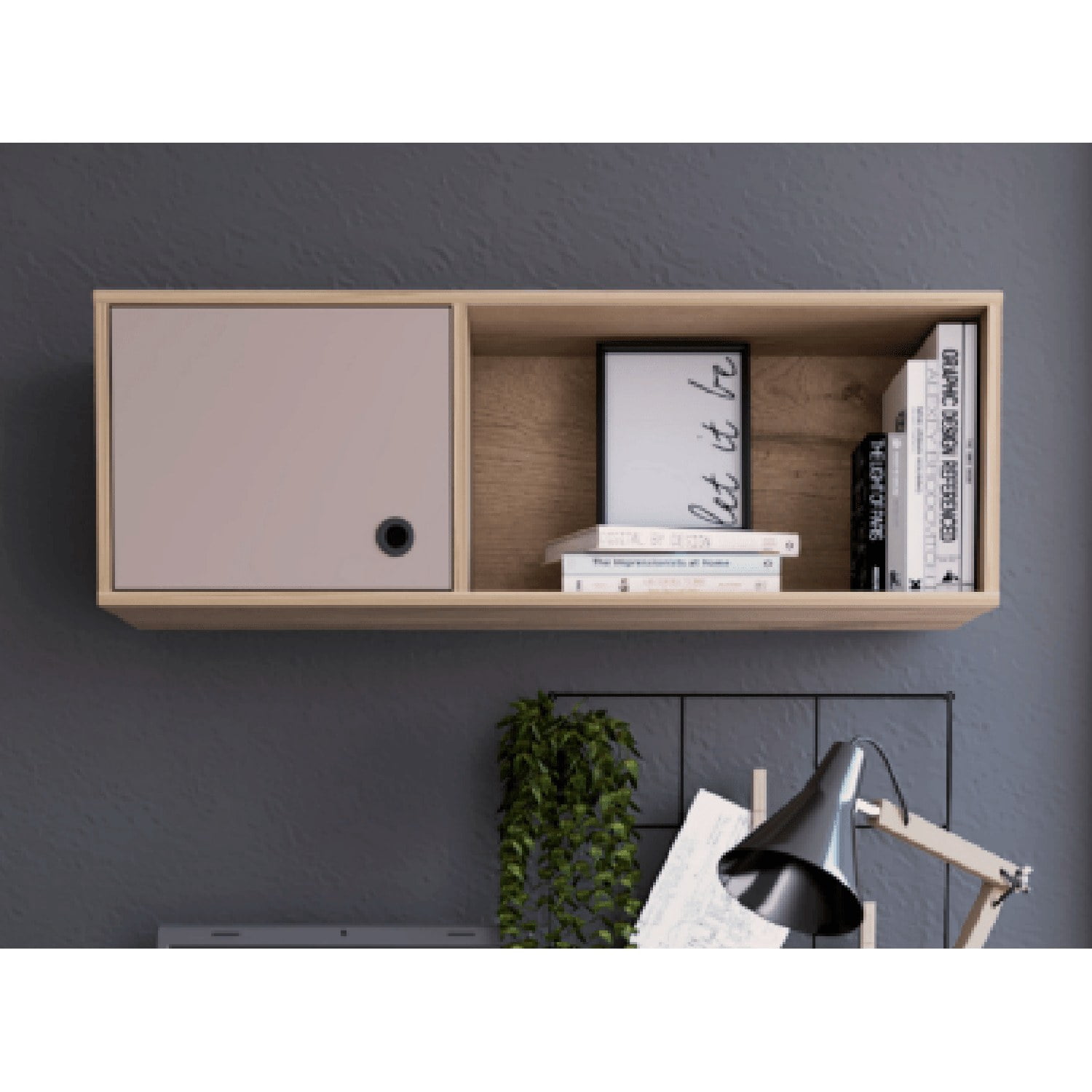 Compact Student Desk with Hutch, 39 in Writing Desk with Keyboard Drawer, Storage Drawer, and Five Hutch Shelves for Home Office