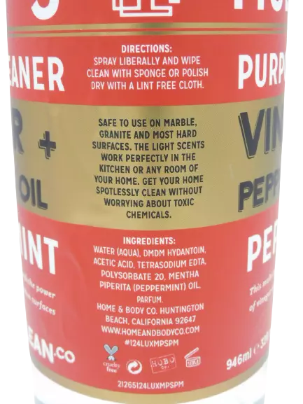1 Lux Clean Vinegar & Peppermint Mint No 3 Multi Purpose Spray Cleaner 32 fl oz