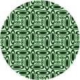 thumbnail image 1 of Ahgly Company Tapis Rond Lavable en Machine Intérieur Transitionnel Vert Clair, 7 Pieds Rond, 1 of 7