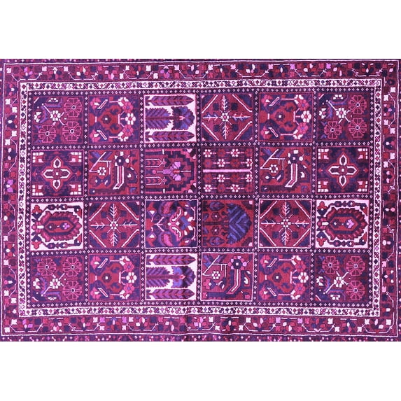 Ahgly Company Indoor Rectangle Persian Purple Traditional Area Rugs, 8' x 10'