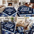 thumbnail image 6 of Boho Navy Blue Grey Large Area Rugs for Bedroom Living Room, Soft Non Slip Carpet Bedside Rug, Ethnic Geometric Southwestern Vintage Rectangular Floor Cover Kitchen Accent Rug 5'x7' for Office, 6 of 9
