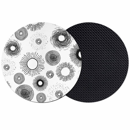 Geometric Black Coasters Set of 2 Absorbent Coasters for Drinks Abstract Grey White Boho Circle Dot Coaster for Desk Coffee Table Protection Home Decor House Warming Gifts 4