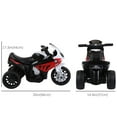 thumbnail image 3 of Aosom Kids Motorcycle, 6V Battery Powered Toddler Motorcycle with Headlight, 3 of 10
