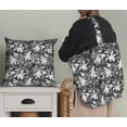 thumbnail image 5 of Soimoi Floral Print,Cotton Cambric, Quilting Fabric Sold by The Yard 42 Inch Wide, Medium Weight Cotton Fabric, SewingSupplies,Black & Whites, 5 of 6