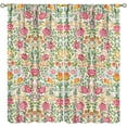 thumbnail image 2 of William Morris Floral Curtains, Watercolor Vintage Flower Art Style Room Windows Treatments for Bedroom Living Room, Boho Chic Green Floral Printed Drapes 2 Panel Sets,42x63 Inch, 2 of 6
