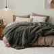 thumbnail image 1 of Manta Bedsure Queen, 229 x 229 cm de grosor, felpa sherpa, color oliva, 1 of 9